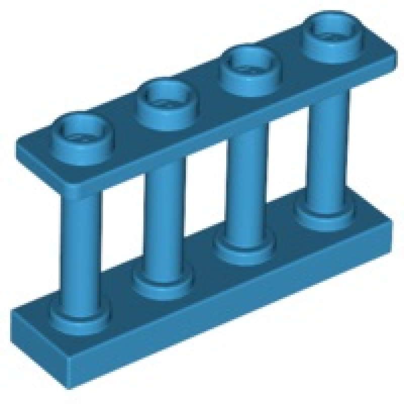 Hek 1x4x2 met 4 noppen Dark Azure